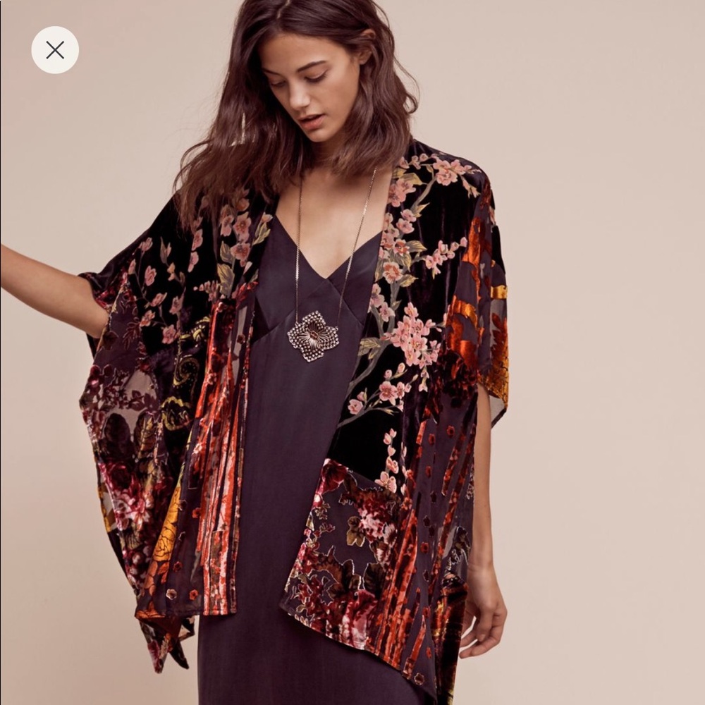 Anthropologie lykke patched kimono